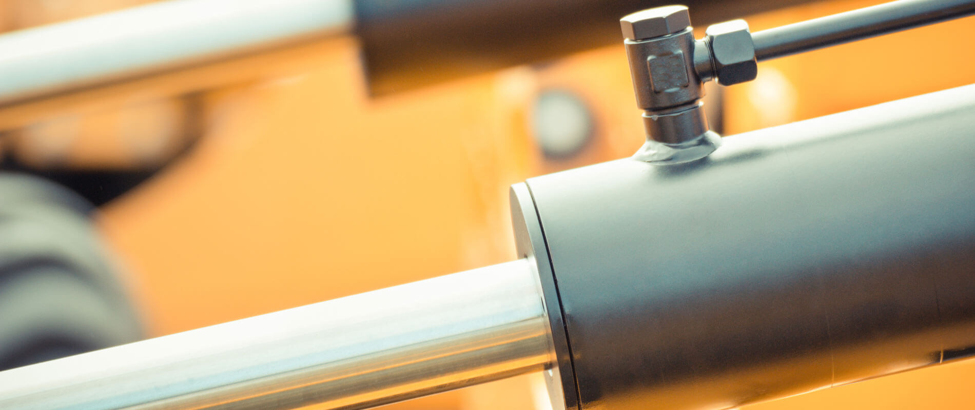 Piston Or Actuator As Part Of Hydraulic And Pneumatic Mechanism In Machine. Technology
